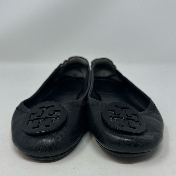 Tory Burch Women’s Minnie Travel Ballet Flat Genuine Leather Perfect Black 8.5 - Picture 2 of 12